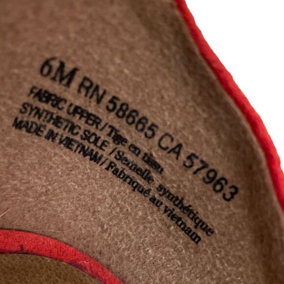 BP ~ Red Strappy Espadrilles ~ size 6 - Picture 13 of 15